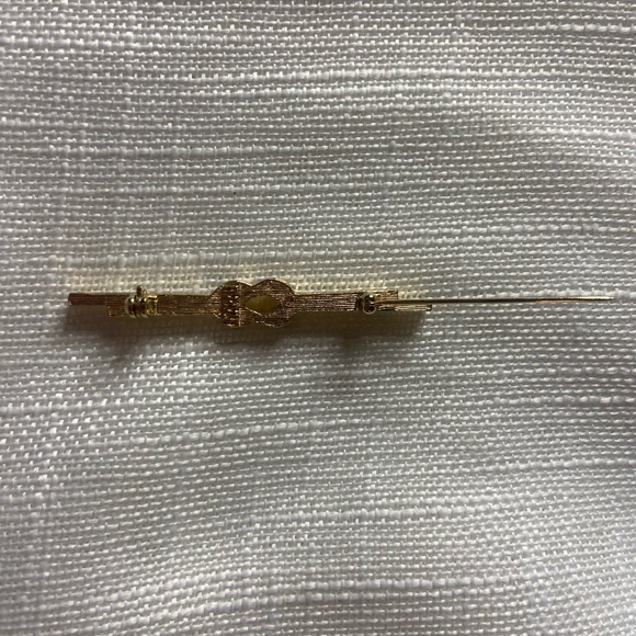 Vintage Sarah Coventry Bar Nautical Knot Brooch Gold Tone - Picture 2 of 5